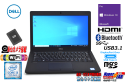 Webカメラ 中古ノートパソコン DELL Latitude 5280 第7世代 Core i3 7100U 新品SSD メモリ8GB Bluetooth Wi-Fi USB3.1 Type-C Windows10