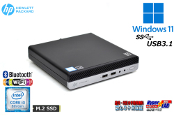 ミニPC Windows11 HP ProDesk 400 G4 DM 4コア Core i3 8100T Wi-Fi Bluetooth m.2SSD128G メモリ8G USB3.1