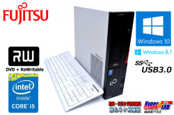 Windows10 64bit 中古パソコン 富士通 ESPRIMO D583KX 第4世代 Core i5-4590(3.30GHz) メモリ4G HDD500GB マルチ USB3.0 Windows8.1