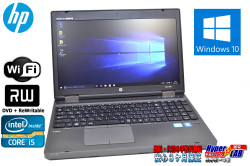 フルサイズキーボード搭載 中古ノートパソコン HP ProBook 6560b Core i5-2540M(2.60GHz) メモリ2G 250GB マルチ 無線LAN Windows10 64bit