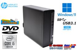 デスクトップ 省スペース HP ProDesk 600 G6 SFF 6コア12スレッド Core i5 10500 メモリ16G 新品M.2SSD512G HDD500G USBType-C Windows11