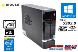 中古パソコン メモリ16G SSD480G mouse Core i7 4790 SDスロット マルチ Windows10 EGPCG184DR10W7PBTO