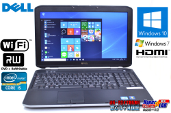 良品 中古ノートパソコン デル Latitude E5520 Core i5 2520M (2.50GHz) Windows10 メモリ4G マルチ WiFi HDMI 15.6型液晶 7リカバリ付