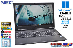 ノートパソコン フルHD NEC VersaPro VKT16/X-5 Corei5 8265U m.2SSD256G HDD500G Webカメラ メモリ8G Wi-Fi Windows11