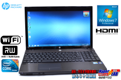 良品 中古ノートパソコン Core i5 480M (2.66GHz) HP ProBook 4520s メモリ4GB マルチ WiFi Windows7 32bit