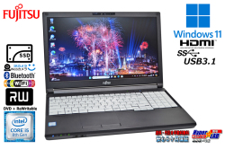 顔認証 ノートパソコン メモリ16G 富士通 LIFEBOOK A579/BX Core i5 8365U 新品SSD512G Wi-Fi Webカメラ マルチ Windows11