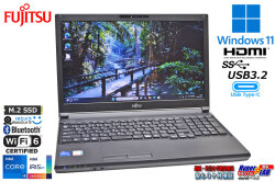 新品m.2SSD512G Wi-Fi6 顔認証 富士通 LIFEBOOK A5511/G Core i5 1145G7 IrisXe メモリ8G USBType-C Webカメラ Windows11