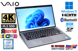 4K液晶 VAIO Pro PK VJPK11C11N Core i7 8565U メモリ16G M.2SSD1TB WiFi(ac) Webカメラ USBType-C Windows11