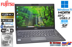 顔認証 Wi-Fi6 フルHD 富士通 LIFEBOOK U9310/D メモリ16G Core i7 10610U M.2SSD256G USB3.2Type-C Webカメラ Windows11