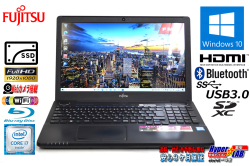 新品SSD512G フルHD Blu-ray 富士通 LIFEBOOK AH53/A3 Core i7 6700HQ メモリ8G Webカメラ Wi-Fi(ac) Windows10 中古ノートパソコン