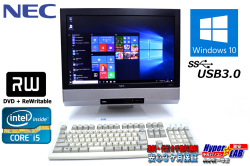 中古パソコン 19型ワイド液晶一体型 NEC Mate MK26M/GF-F Core i5 3320M (2.60GHz) Windows10 64bit メモリ4GB USB3.0 マルチ