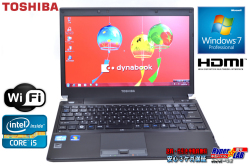 薄型・軽量モバイルノートパソコン Windows7 64bit 東芝 dynabook R731/C Core i5 2520M(2.50GHz) メモリ4GB WiFi