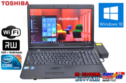 Windows10 64bit 中古ノートパソコン 東芝 dynabook Satellite L47 266E/HD Core i5 560M(2.66GHz) メモリ2G WiFi マルチ 15.6型ワイド 訳あり