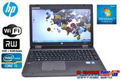フルサイズキーボード搭載 中古ノートパソコン HP ProBook 6560b Core i5-2540M(2.60GHz) メモリ2G 500GB マルチ 無線LAN Windows7