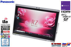 美品 ノートPC 2-in-1 タブレット SIMフリー Panasonic Let's note RZ6 Core i5-7Y57 m.2SSD256G メモリ8G Webカメラ Wi-Fi Windows10