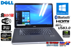 Windows10 デル XPS15 L521X Core i7 3632QM 2.20GHz メモリ8G HDD1TB Webカメラ Bluetooth USB3.0 GeForceGT