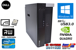 Quadro K4000 中古 ワークステーション DELL PRECISION T3610 Xeon E5 1607 V2 (3.00GHz) メモリ12G Windows10 Pro 新品SSD256G HDD500G マルチ