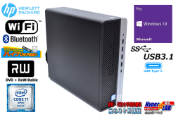 Type-C Wi-Fi Bluetooth 中古パソコン HP ProDesk 600 G3 SFF Core i7 6700 新品M.2SSD256G HDD2TB メモリ8G USB3.1 マルチ Windows10