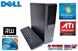 Radeon搭載 中古パソコン DELL OPTIPLEX 980 DT Core i5 650(3.20GHz) メモリ2GB マルチ Windows7