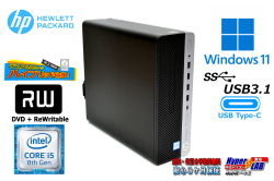 メモリ16G 新品m.2SSD1TB HDD2TB 中古デスクトップ HP ProDesk 600 G4 SFF 6コア Core i5 8500 マルチ USBType-C Windows11