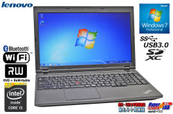 Windows7 Pro 32bit 15.6型 ノートパソコン レノボ THINKPAD L540 Core i5 4300M メモリ4G HDD500G マルチ USB3.0 Wi-Fi Bluetooth