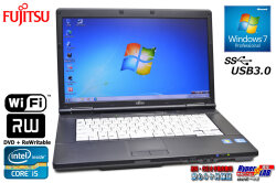 Windows7 32bit 富士通 ノートパソコン LIFEBOOK A572/F Core i5 3320M メモリ4G HDD320G マルチ Wi-Fi USB3.0