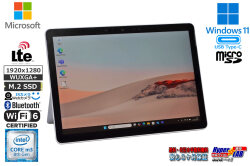 10.5型 タブレットPC 顔認証 LTE Microsoft Surface Go 2 Core m3 8100Y メモリ8G m.2SSD128G 両面カメラ Windows11