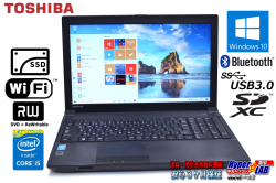今だけ増量 メモリ8GB 新品SSD Windows10 64bit 第4世代 Core i5 中古ノートパソコン 東芝 dynabook Satellite B554 WiFi マルチ 15.6型液晶