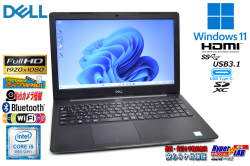 フルHD Windows11 DELL Latitude 3590 Core i5 8250U m.2SSD256GB HDD500G メモリ8G Wi-Fi USBType-C Webカメラ