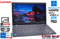 Windows11 Wi-Fi6 Lenovo ThinkPad L15 gen2 Core i5 1135G7 SSD500G メモリ8G Webカメラ Bluetooth USBType-C