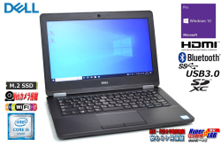 Webカメラ 中古ノートパソコン DELL Latitude E5270 Core i5 m.2SSD256G メモリ8G Wi-Fi Bluetooth Windows10