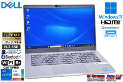 セール!! タッチパネル フルHD メモリ16G DELL Latitude 5340 第13世代 Core i5 1345U M.2SSD256G Wi-Fi6E 顔認証 Webカメラ USBType-C Windows11