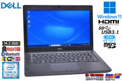 Webカメラ 12.5型 モバイル DELL Latitude 5290 Core i5 8350U メモリ8G M.2SSD128G Wi-Fi USBType-C Windows11