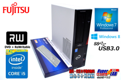 中古パソコン 富士通 ESPRIMO D583HX 第4世代 Core i5-4570(3.20GHz) メモリ6G DVDマルチ USB3.0 Windows7 64bit/Windows8.1
