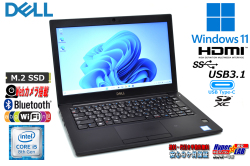 中古モバイルノートパソコン DELL Latitude 7290 第8世代 Core i5 8350U Webカメラ M.2SSD256G メモリ8G Wi-Fi USBType-C NFC Windows11