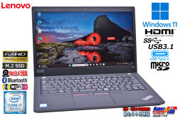 フルHD 14.0型 メモリ16G M.2SSD1TB Lenovo ThinkPad T490 Core i7 8565U Wi-Fi Webカメラ USBType-C Windows11