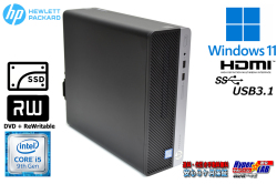 メモリ16G HDMI Windows11 HP ProDesk 400 G6 SFF 第9世代 Core i5 9500 新品SSD512G USB3.1 マルチ 省スペースPC