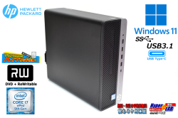 中古パソコン HP ProDesk 600 G5 SFF 第9世代 Core i7 9700 メモリ16G 新品M.2SSD512G HDD1TB USBType-C マルチ Windows11