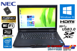 新品SSD フルHD液晶 中古ノートパソコン NEC VersaPro VK26M/D-H Corei5 4300M (2.60 GHz) メモリ4G WiFi マルチ Windows10