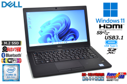 Webカメラ Windows11 DELL Latitude 7290 第8世代 Core i5 8350U M.2SSD512G メモリ8G Wi-Fi USBType-C NFC