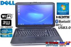 Windows7 中古ノートパソコン デル Latitude E5530 Core i5 3340M(2.70GHz) メモリ4G マルチ WiFi USB3.0 Bluetooth