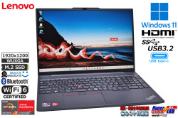 16型 WUXGA メモリ16G M.2SSD512G Lenovo ThinkPad E16 Gen1 Ryzen7 7730U with Radeon 顔認証 Wi-Fi6 USBType-C