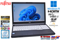フルHD ノートパソコン 顔認証 富士通 LIFEBOOK A749/A Core i5 8365U SSD256G メモリ8G Wi-Fi Webカメラ Windows11