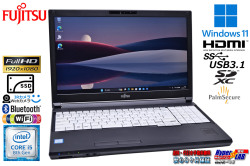 フルHD 手のひら＆顔認証 富士通 LIFEBOOK A749/A Core i5 8365U SSD256G メモリ8G Wi-Fi Webカメラ Windows11
