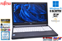フルHD ノートパソコン 富士通 LIFEBOOK A749/A 顔認証 手のひら静脈認証 Core i5 8365U メモリ8G SSD256G Wi-Fi Windows11