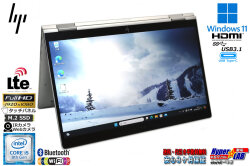 訳あり コンバーチブル SIMフリー 顔認証 HP EliteBook X360 1030 G3 第8世代 Core i5 8250U メモリ8G M.2SSD256G フルHD IPSタッチ液晶 Wi-Fi USBType-C NFC Windows11