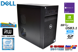 Quadro P2200 メモリ32G M.2SSD2TB HDD2TB DELL Precision 3630 第9世代 Core i7 9700 USBType-C マルチ Windows10