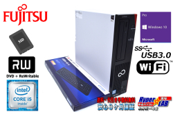 中古パソコン 富士通 ESPRIMO D586/M 第6世代 Core i5 6600 (3.30GHz) メモリ8G 新品SSD Wi-Fi Windows10 マルチ USB3.0