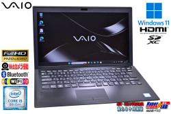 VAIO Pro PG VJPG11C11N 13.3型 フルHD Core i5 8250U M.2SSD256G メモリ8G Webカメラ Wi-Fi Windows11