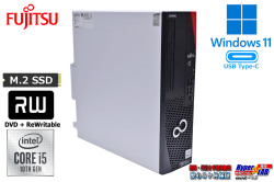 デスクトップ 富士通 ESPRIMO D7011/GX 6コア12スレッド Core i5 10505 メモリ16G m.2SSD512G マルチ USBType-C Windows11